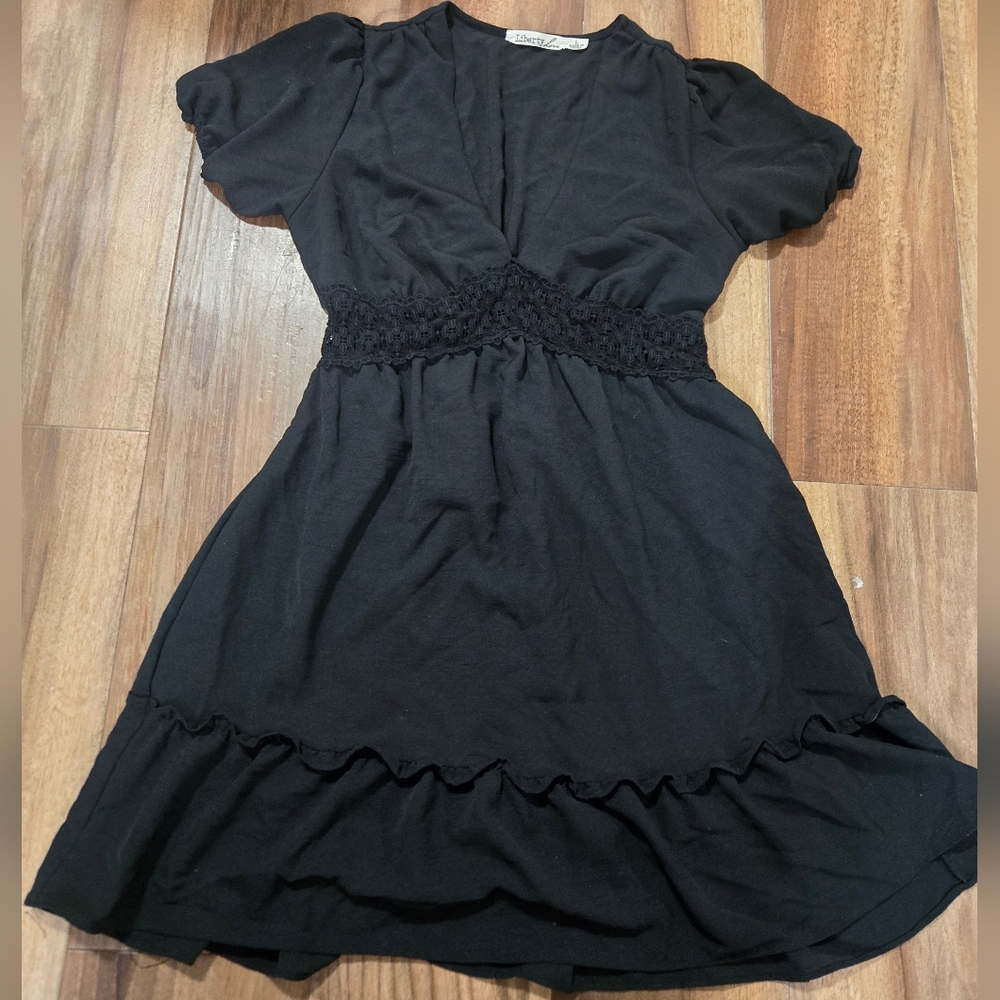 Lush Black Mini Dress
